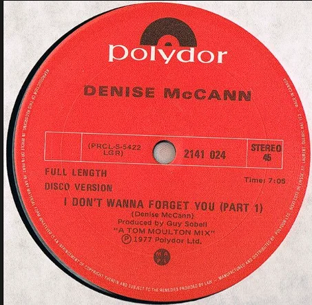 I Don't Wanna Forget You Polydor label