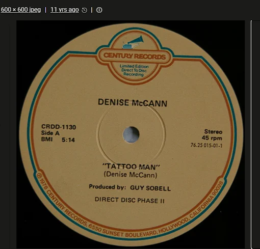 Tattoo Man Century Records clean label reference